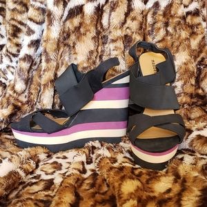 Multi Colored Platform Sandals